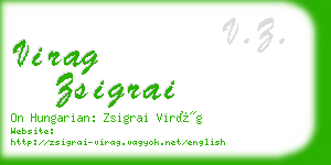 virag zsigrai business card